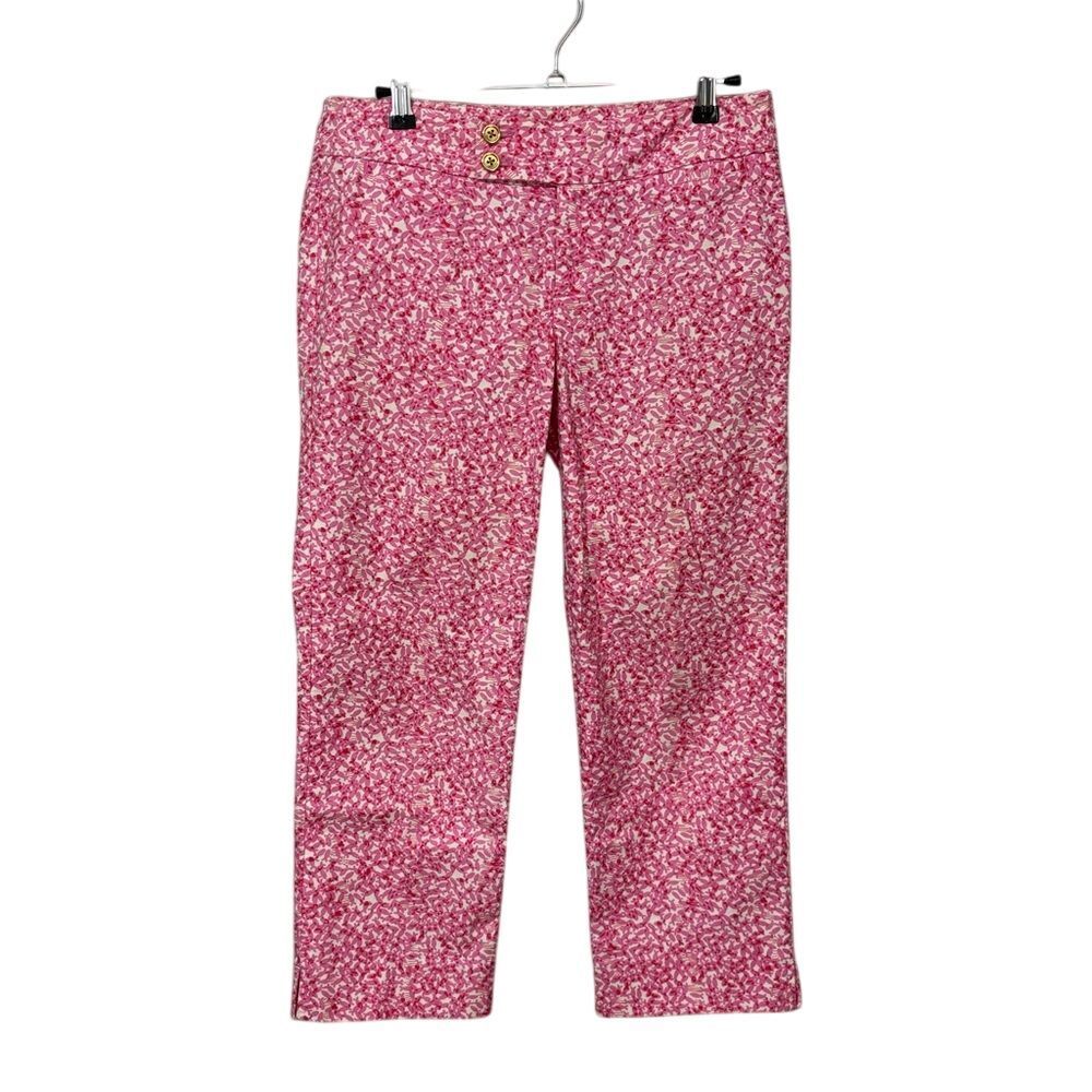 Lilly Pulitzer Palm Beach Fit Capri Pants‎ Fish Pink Barbie